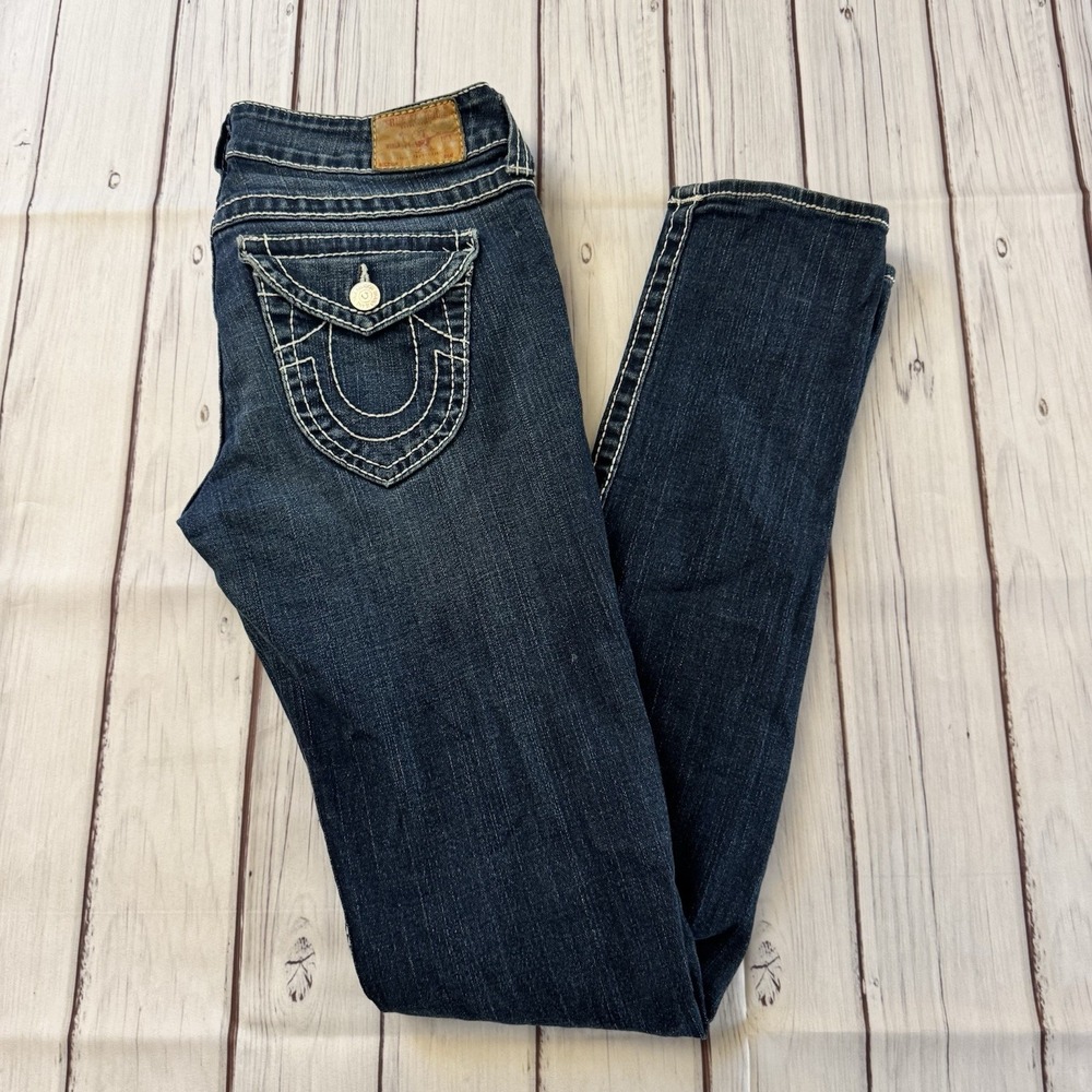 Trueโ Religion Skinny Jeans Size 31 Inseam 35" Made In USA Blue Women's
